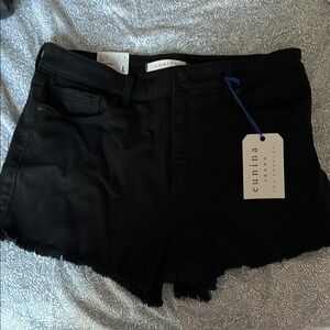 Eunina Women's Black Denim Shorts